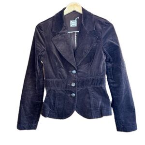 Urban Behavior Dark Brown Jacket Corduroy Vintage Retro Blazer Ladies Size Med